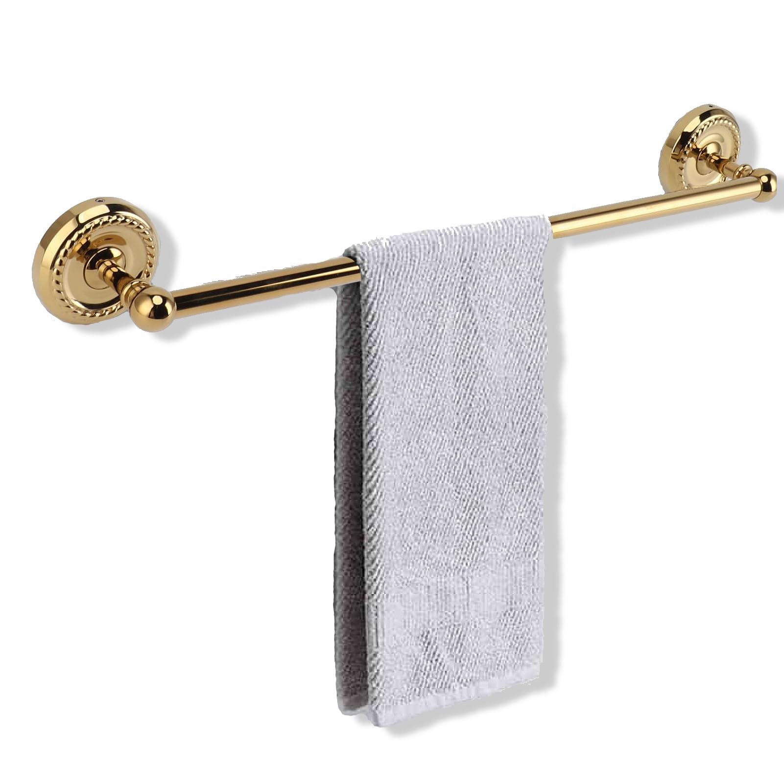 Towel Rail, 50cm Bath Towel Bar Gold Hand Towel Bar Single Towel Rack Wall Mounted Bath Towel Holder Gold Towel Hanger for Bathroom