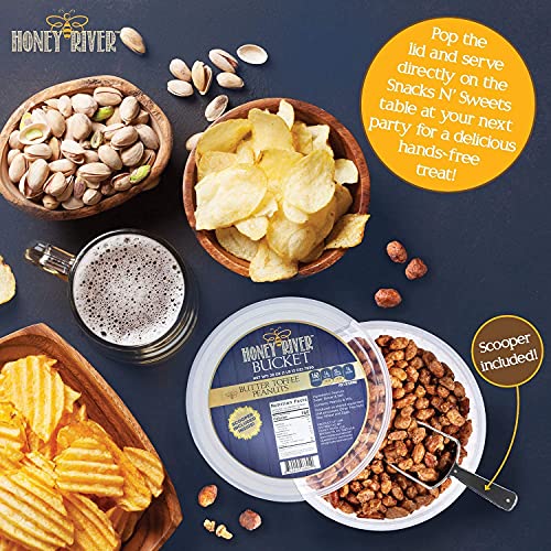 Honey River Butter Toffee Peanuts Candied Nuts Bucket with Nut