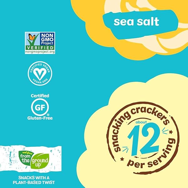 FROM THE GROUND UP SEA SALT CAULIFLOWER SNACKING CRACKERS, 3.5 OZ