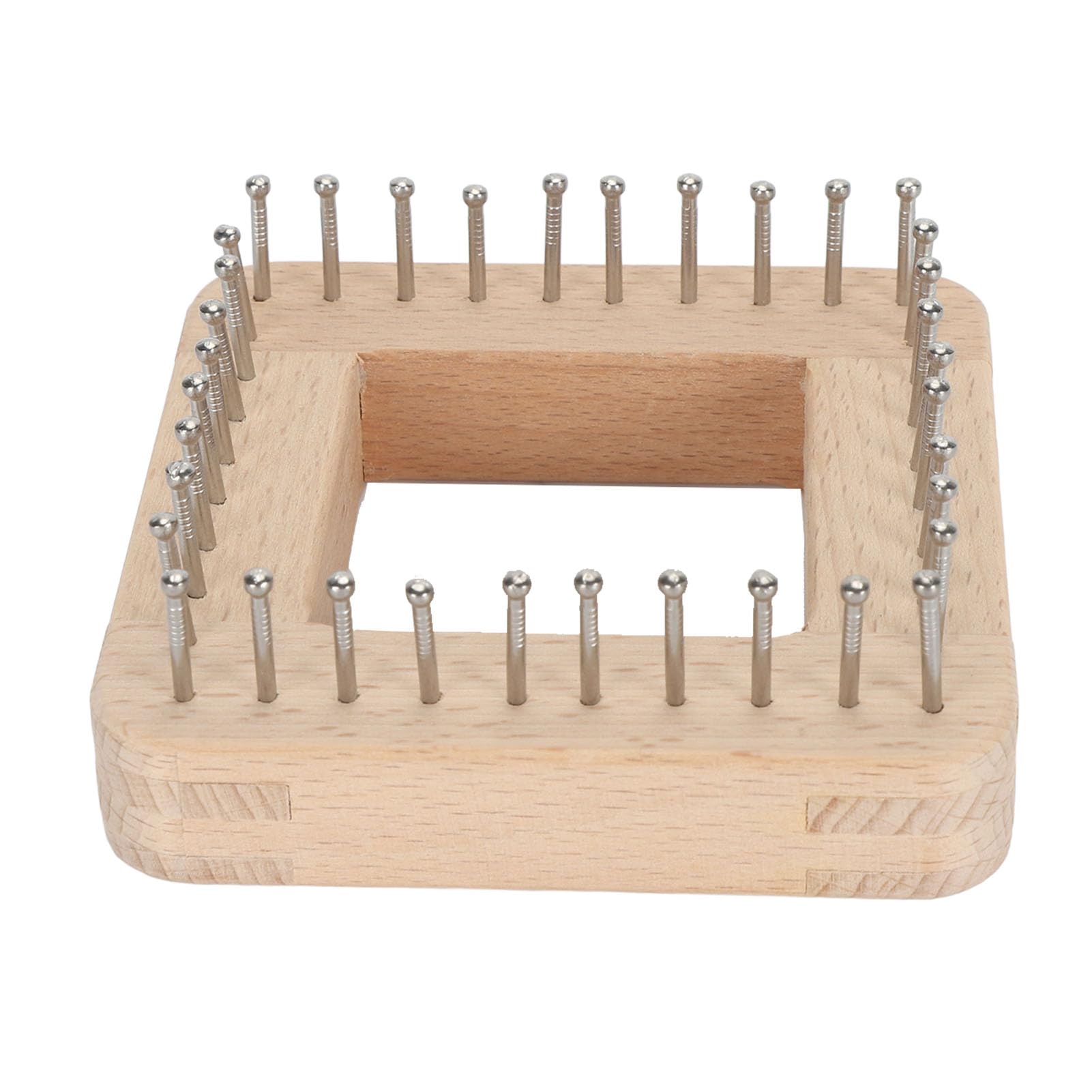 Square Knitting Loom, Household Handmade Weaving Loom, DIY Handcraft Wood Knitting Board Knitting Tool for Weaving Hat, Scarf, Blanket, Shawl for Children & Adults (10 * 10cm)