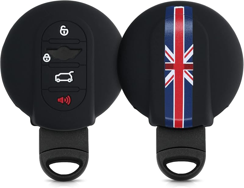 kwmobile Silicone Key Fob Cover for Mini 3 Button Smart Key - Red