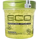 ECO Styler Professional Styling Gel, Olive Oil, Max Hold 10, 16 oz (Pack of 2)