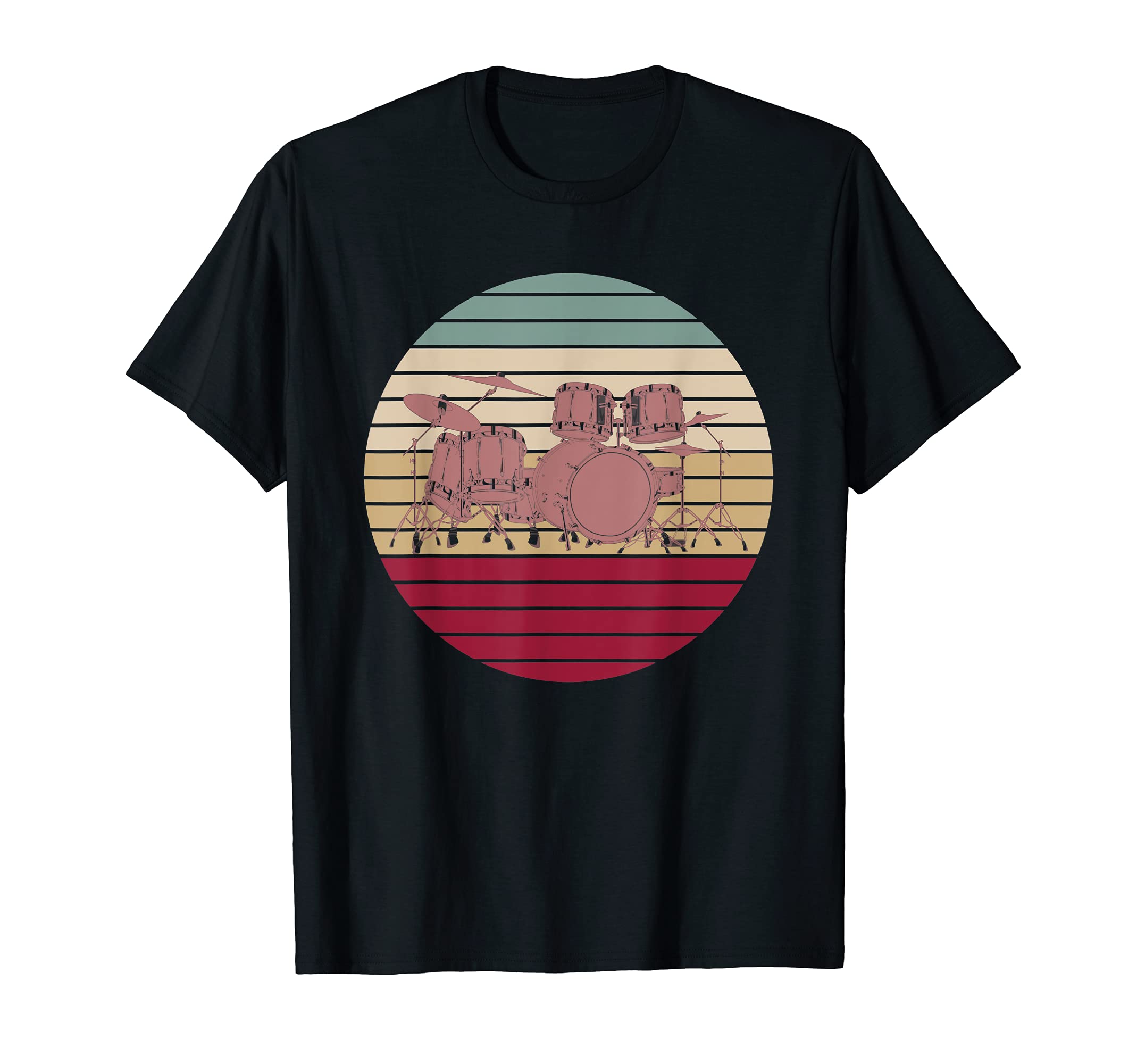 Drums Player Percussion Music Lover Drummer Retro Drums T-Shirt