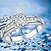 MABELLA Solid 925 Sterling Silver Solitaire Round Clear Cubic Zirconia Rings Engagement Ring for Women Size 10