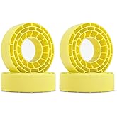 INJORA Silicone Rubber Inserts for 62-64mm*24mm 1.0" Tires(Large Yellow)