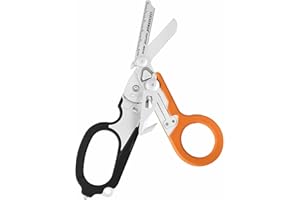 LEATHERMAN, Raptor Rescue, 6-in-1 Heavy-Duty Emergency/Trauma Shears with Carbide Glass Breaker & Strap Cutter, Made in the USA, Utility Holster Included, Black-Orange, With Utility Holster