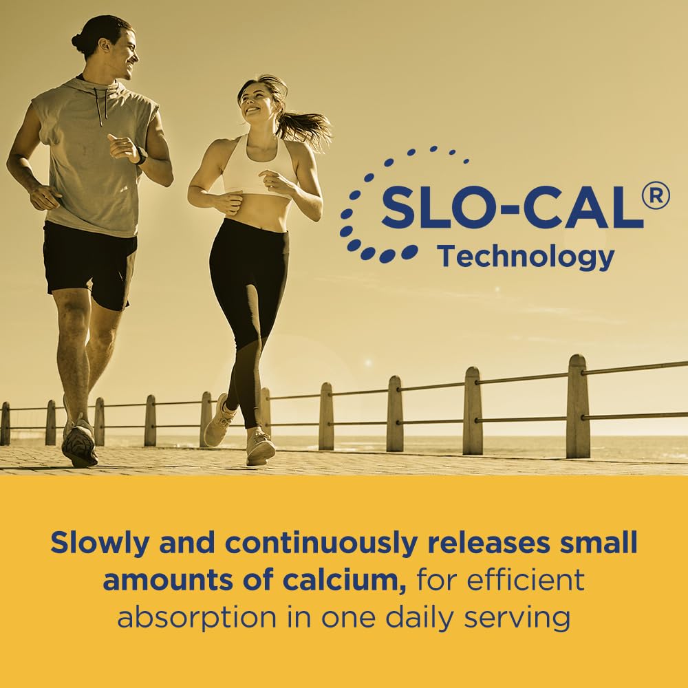 CITRACAL Slow Release- Calcium 1200 mg with Vitamin D3, Magnesium, Calcium Supplement, Bone Health Support, Take Once Daily Caplet, 185 Count