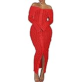 Sexy Button Down Dresses for Women Date Night Off Shoulder See Through Mesh Ruffle Bodycon Maxi Dress