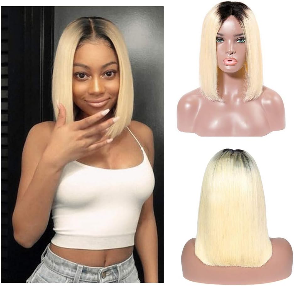 Human Hair Wigs Short Bob 13X4 Lace Front Wigs 180% Density Glueless Pre-plucked Hairline Brazilian Wig For Women 8 Inch