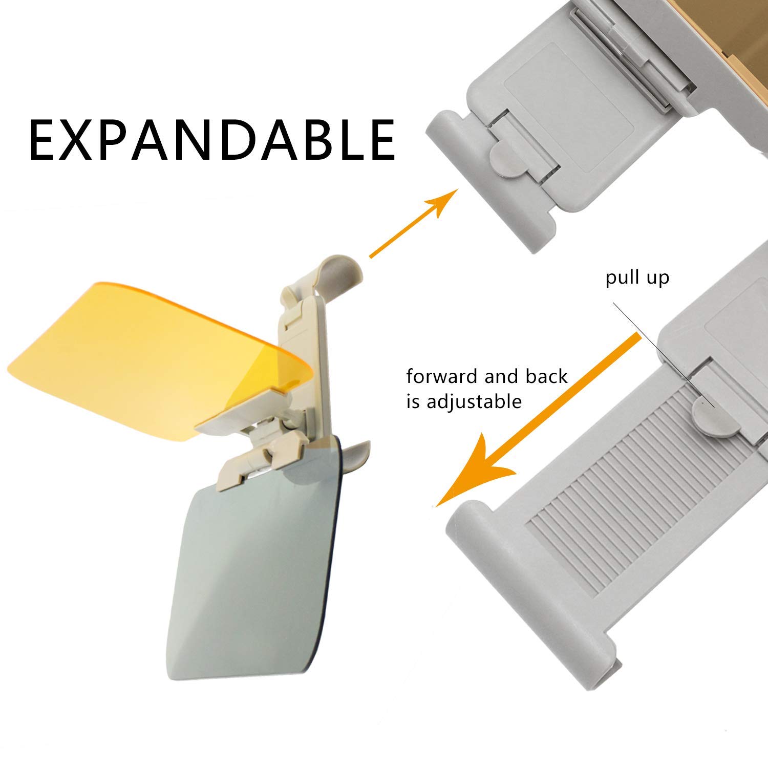 Universal Size 2019 Updated Car Sun Visor 2 in 1 AntiGlare Visor Day