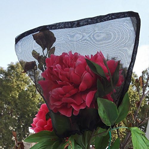 Originline Garden Netting Insect Barrier Hunting Blind Insect Mesh Screen, 24"x 16", Black, 5pcs