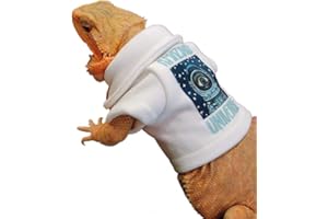 Lizard Clothes for Bearded Dragons Reptile Apparel Handmade Cotton Material Hoodies Sweater T-Shirt for Skin Protection Photo