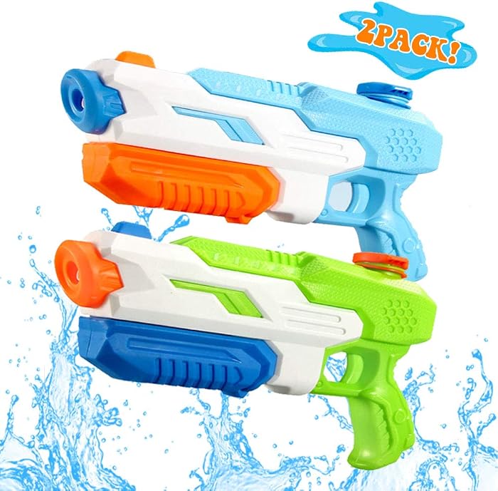 6 Pack Water Guns - 600cc Capacity Squirt Blasters For Kids & Adults, Long Range Water Soakers