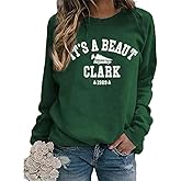 Womens Casual Merry Christmas Sweatshirts Merry and Bright Christmas Tree Printed Sweatshirt Long Sleeve Graphic Tees