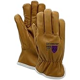 MAGID CutMaster ANSI A6 Para-Aramid Lined Leather Drivers Glove, 1 Pair, Sizes 9/L, Tan, 1265OBL