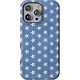 Casely iPhone 16 Pro Case | Coastal Blues | Denim Stars | Bold Protective Design | Compatible with MagSafe