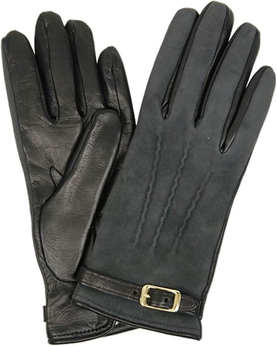 Amazon キャロンセレクト Carronselect レザーグローブ イタリア製 レディース 革手袋 カシミヤライニング スエード バックル付 手袋 通販