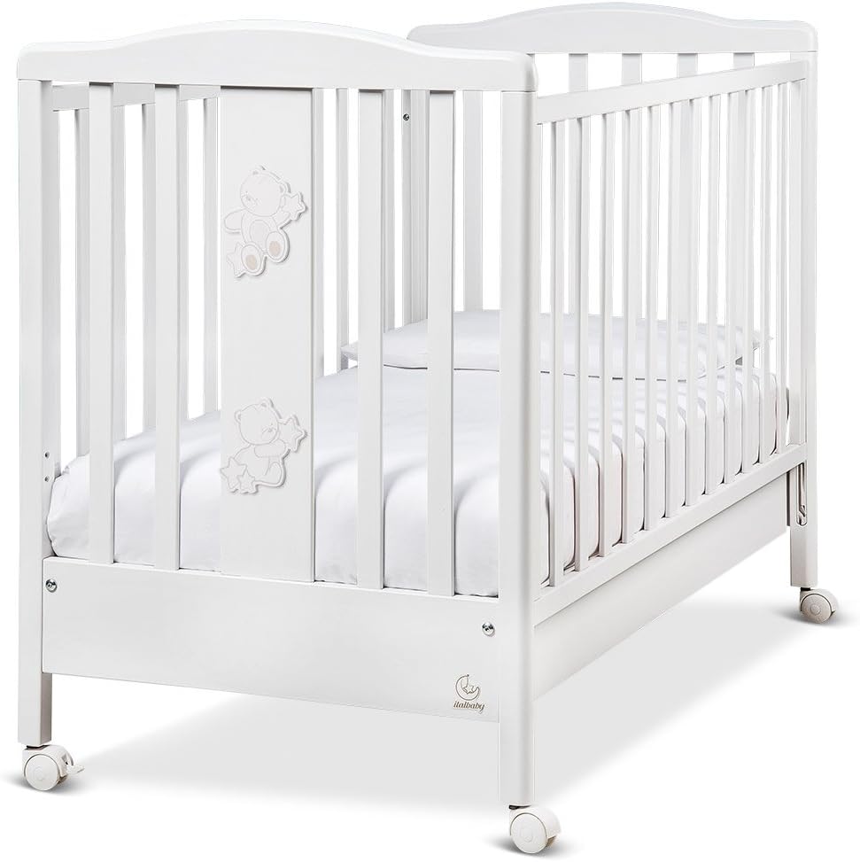 white metal cot