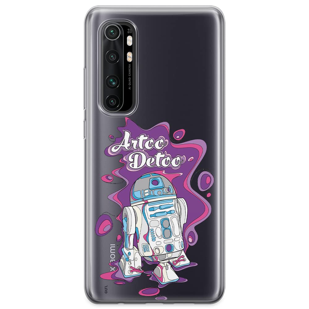 ERT GROUP mobile phone case for Xiaomi MI NOTE 10 Lite original and officially Licensed Star Wars pattern R2D2 002 optimally adapted to the shape of the mobile phone, partially transparent — image 1