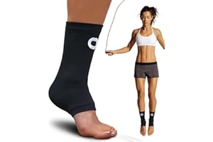 CRUCIAL COMPRESSION Ankle Brace Compression Support Sleeve (1 Pair) - BEST Ankle Compression Socks for Plantar Fasciitis, Arch Support, Foot & Ankle Swelling, Achilles Tendon, Joint Pain, Injury Recovery, Heel Spurs