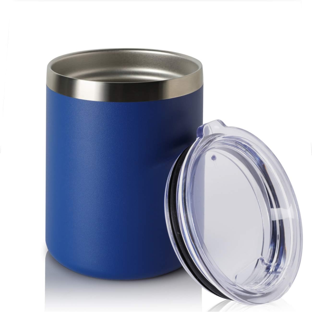 COMOOO 12oz Stainless Steel Tumbler with Lid Insulated Coffee Mug Double Wall Vacuum Coffee Tumbler Cup for Coffee,Wine,Tea and Milk (Deep Blue 1 pack)