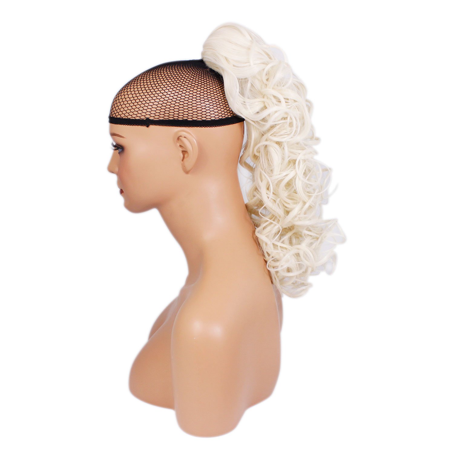 Amazon Com Elegant Hair 17 Ponytail Style Curly White
