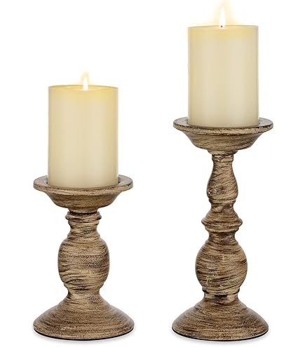 Annie Twisted Candlestick Table Lamp - Mango Wood