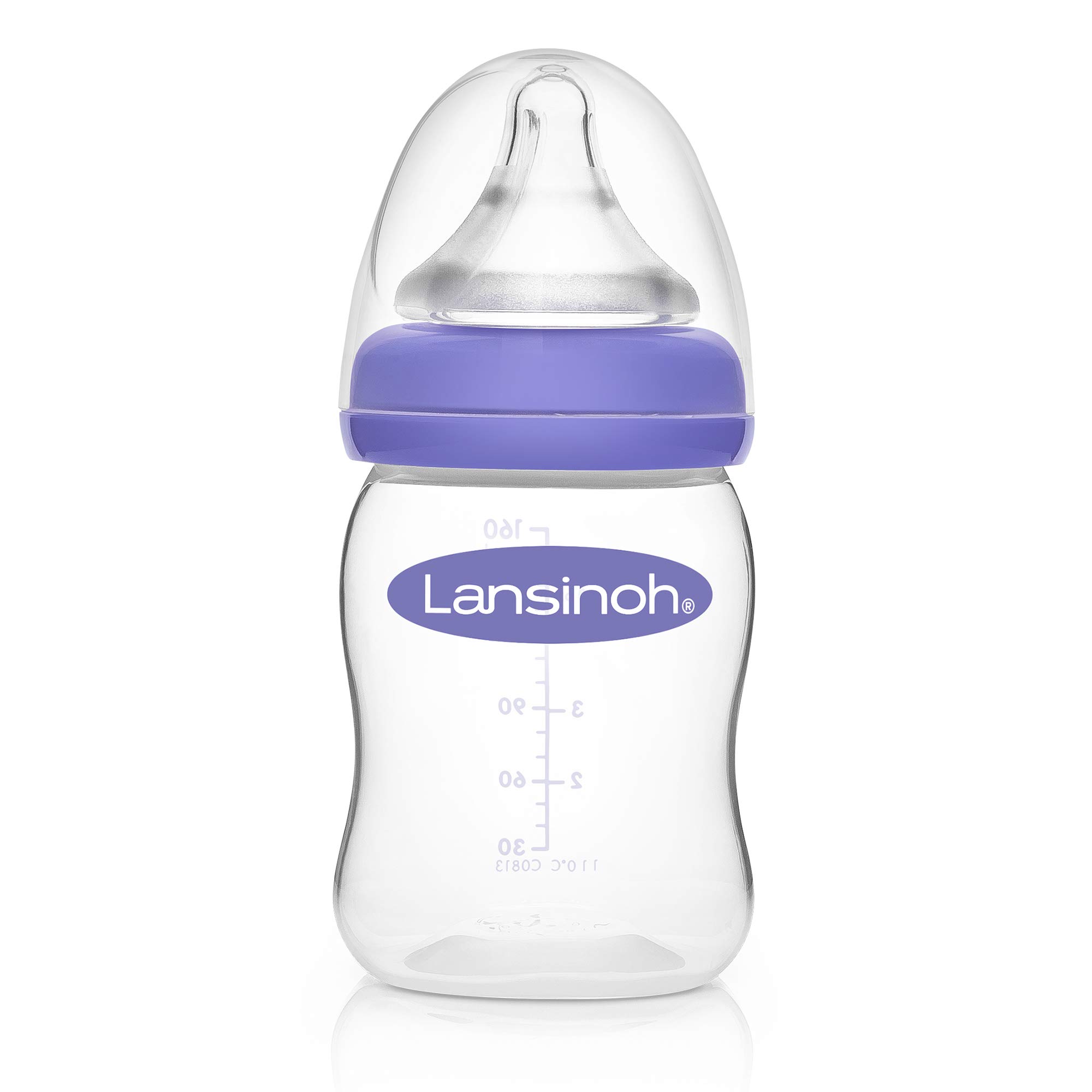 Lansinoh Wide-Necked Baby Bottle with NaturalWave Teat