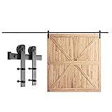SMARTSTANDARD 12ft Barn Door Hardware kit, Barn