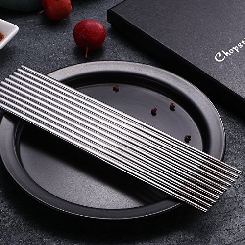 Devico Chopsticks, Metal Chopsticks, 18/10 Stainless Steel Chopstick