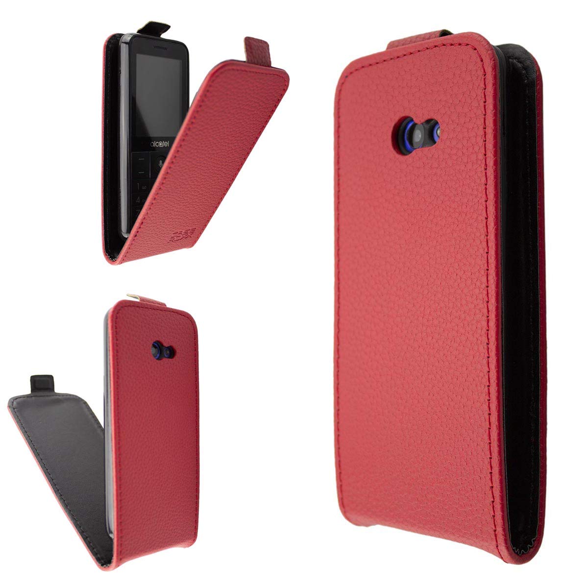 caseroxx Flip Cover for Alcatel 3088 / 3088X, Case (Flip Cover in red)
