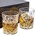 Elegant Whiskey Glass Set of 2 in a Spectacular Gift Box by Regal Trunk & Co. | 10 Oz Old Fashioned Lead Free Whiskey Glasses Set for Whisky Bourbon Scotch or Rum | Perfect Gift | Diamond Cut Design