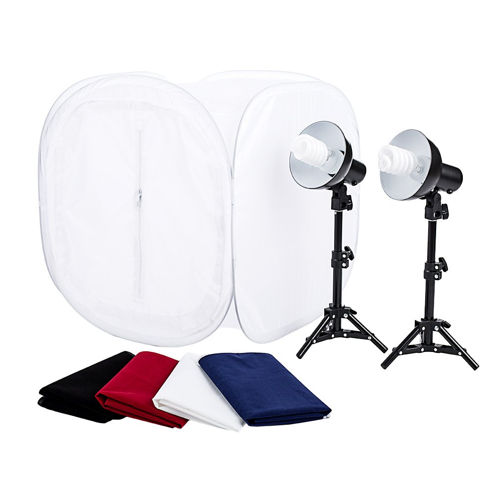 Best Photography Studio Lighting Tent Kit Backdrop Box Folded
