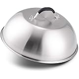 12 Inch Heavy Duty Cheese Melting Dome - 18/8 Stainless Steel Griddle Grill Accessories - Durable Round Basting, Steaming Cov