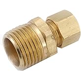 Anderson Metals 750068-0608 Compression Coupling, 3/8-Inch by 1/2-Inch