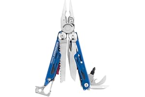 LEATHERMAN, Signal, 19-in-1 Multi-tool for Outdoors, Camping, Hiking, Fishing, Survival, Durable & Lightweight EDC, Made in the USA, Blue/Red