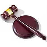 IWENUAN Perfect Desk Accessory, Wooden Gavel and Sound Block Set for Lawyers, Judges, Chairmen of The Board Auction, Club Presidents