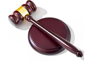 IWENUAN Perfect Desk Accessory, Wooden Gavel and Sound Block Set for Lawyers, Judges, Chairmen of The Board Auction, Club Presidents