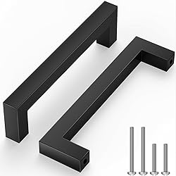 TICONN 5-1/2" Square Cabinet Pulls, Stainless Steel