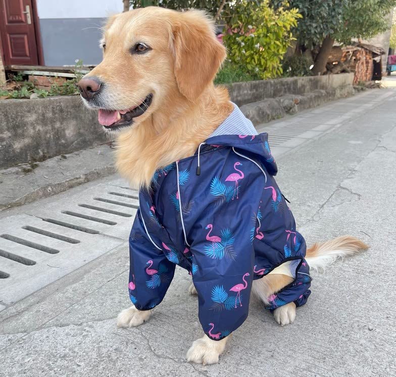 Idepet Raincoat with Hood & Collar Hole, Waterproof Dog Poncho Reflective Jacket Windproof Hoodies for Small to Large Dogs, Corgi to Bulldog — image 1