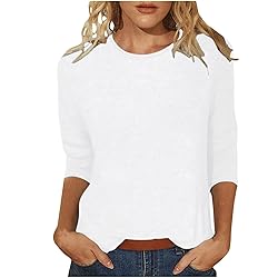 Summer Tops for Women 2025,Womens 3/4 Length Sleeve
