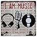 Nafico Decorative Signs Metal Iron Tin Sign Family Love Wall Decoration Art Bar Home Decor 12"x12" (Music)