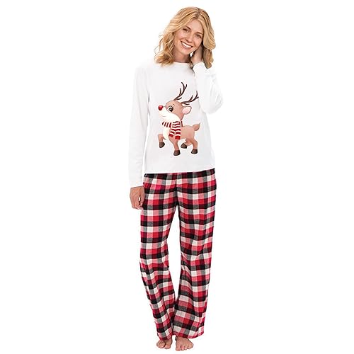 WephuPSho Christmas Pajamas Family Matching Pjs Sets Xmas Pjs