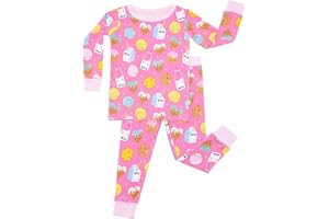 Little Sleepies Two-Piece Pajama Set for Boys & Girls, Soft Viscose from Bamboo, Snug Matching Family PJs, Toddler to Teen