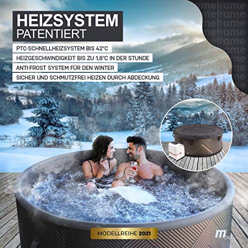 Miweba MSpa aufblasbarer Whirlpool Outdoor Mono F-MO061 | Rund ⌀ 173.0 cm - 6 Personen Spa Pool aufblasbar - Ozon & UV-C… – Bild 4