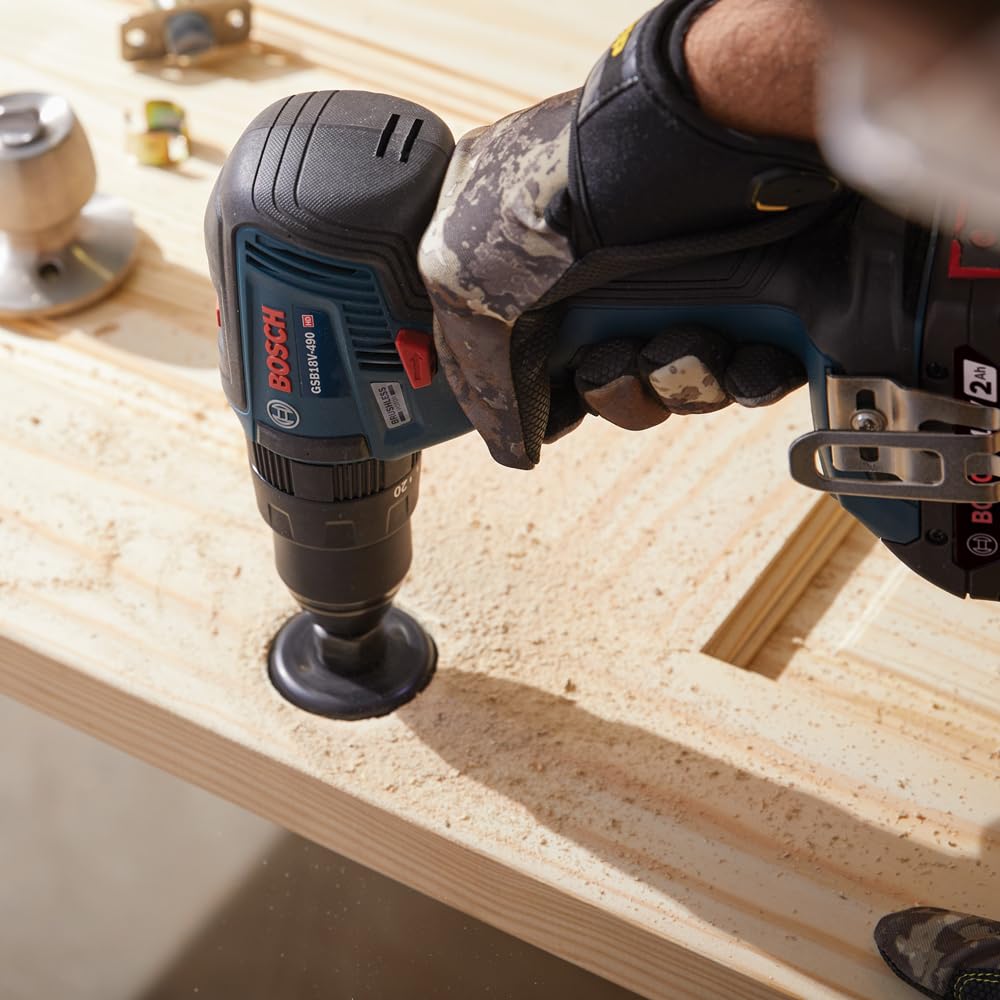 BOSCH GSB18V-490B12 18V EC Brushless 1/2 In. Hammer Drill/Driver Kit with (1) 2 Ah Standard Power Battery