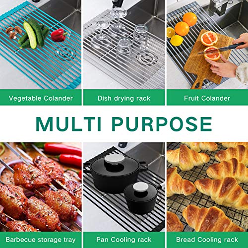 Roll Up Rack, Collapsible Dish Drying RackIn The Sink Drying Mat