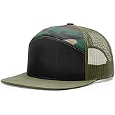 Richardson 168 Seven-Panel Trucker Leather Patch Hat