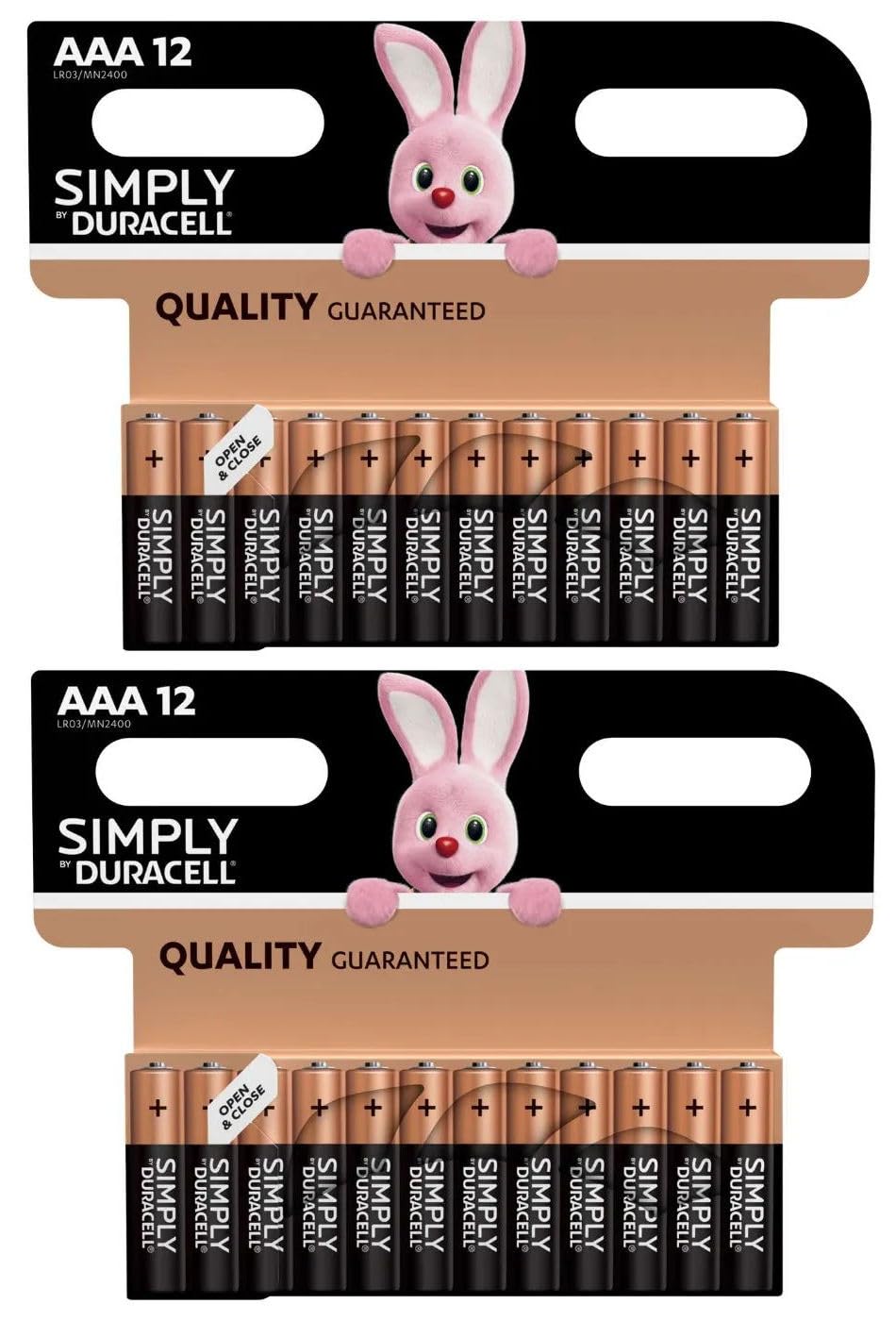 Duracell Simply MN2400 AAA Alkaline Batteries (Pack of 24)
