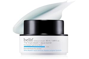 belif The True Cream Aqua Bomb Hydrating Moisturizer with Squalane | Good for Dryness, Dullness, Uneven Texture |For Normal, Oily, Combination Skin Types